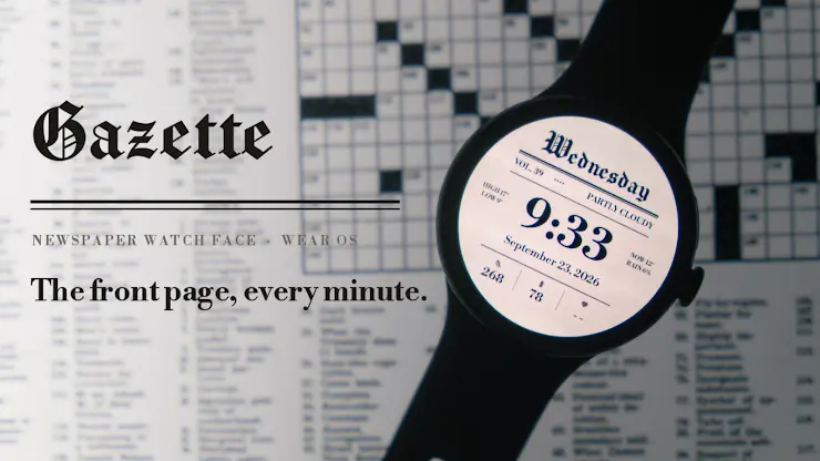 Gazette: Newspaper Watch Face screenshot 1