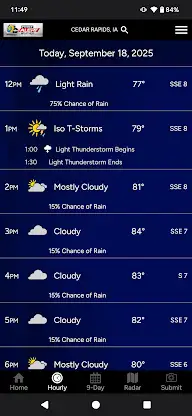 KCRG-TV9 First Alert Weather screenshot 2