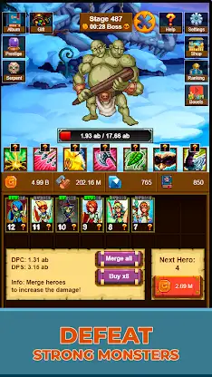 Idle Pixel Heroes: Idle Merger screenshot 2
