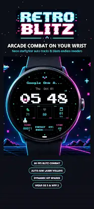 Retro Blitz - Watch Face screenshot 1