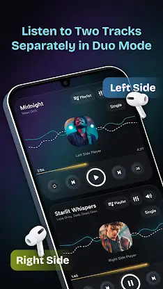Dual Music Player: Left Right screenshot 2