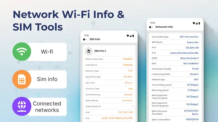 Network Wi-Fi Info & SIM Tools screenshot 7