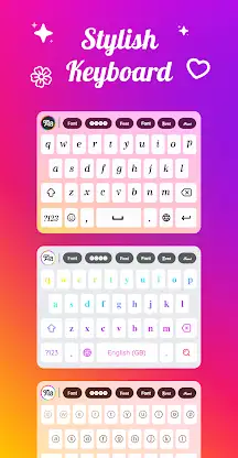 Fonts Keyboard - Neon Light screenshot 2