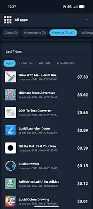 AdMetrics Lab UI for AdMob screenshot 4