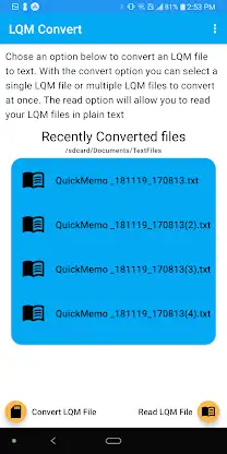 LQM To Text Converter screenshot 1