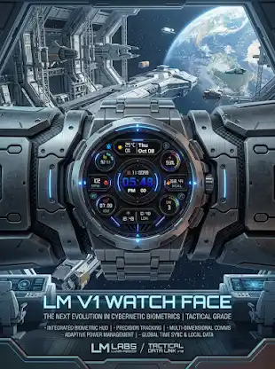 LM V1: Cybernetic Watch Face screenshot 1