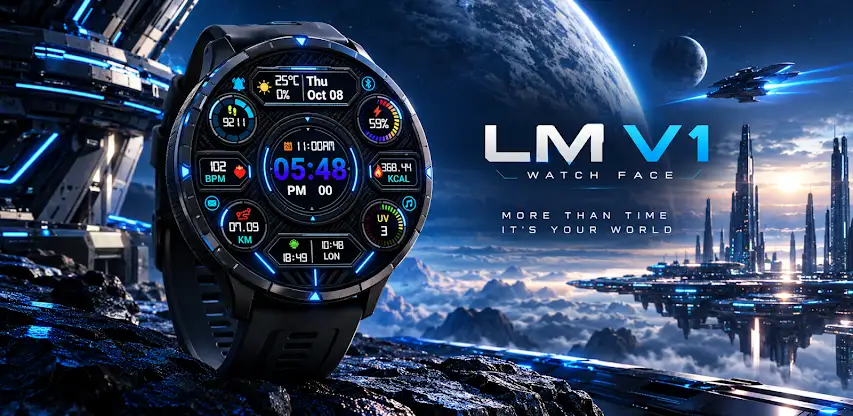 LM V1: Cybernetic Watch Face screenshot 4