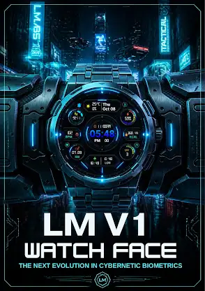 LM V1: Cybernetic Watch Face screenshot 3