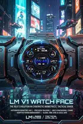 LM V1: Cybernetic Watch Face screenshot 2