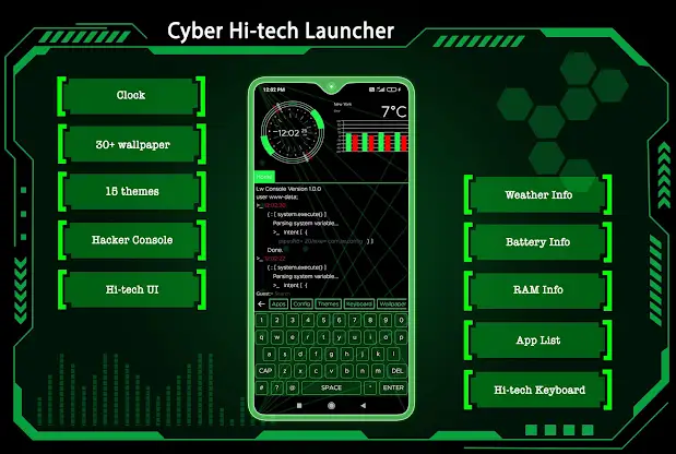 Cyber Hi-tech Launcher 2024 screenshot 1