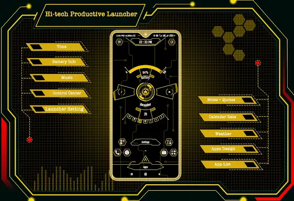 Hi-tech Productive Launcher screenshot 1