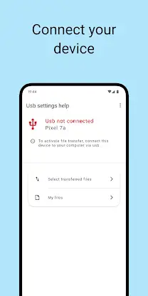 USB settings help screenshot 1