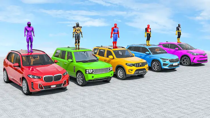 Superhero Car Stunt Mega Ramps screenshot 3