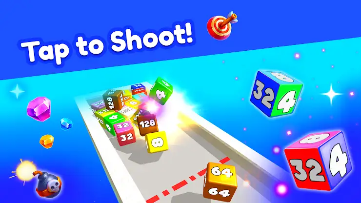 Merge Cube 2048 Physics Puzzle screenshot 1