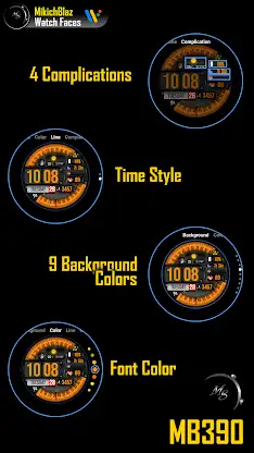 Digital Watch Face MB390 screenshot 6