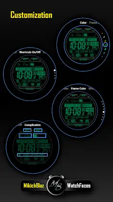 Digital Watch face MB397 screenshot 6