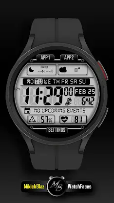 Digital Watch face MB397 screenshot 2