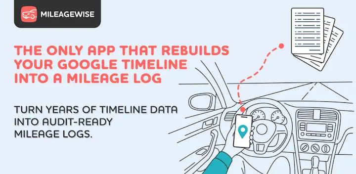 Mileage Log from Google Maps — Android app banner