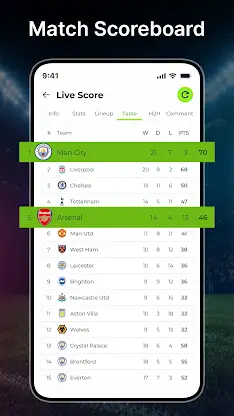 Football Score - Live Scores screenshot 5