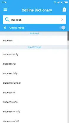 Collins English Dictionary screenshot 2
