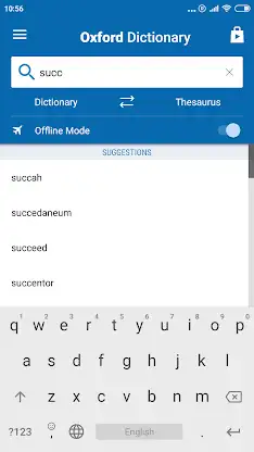 Oxford English Dict.&Thesaurus screenshot 2