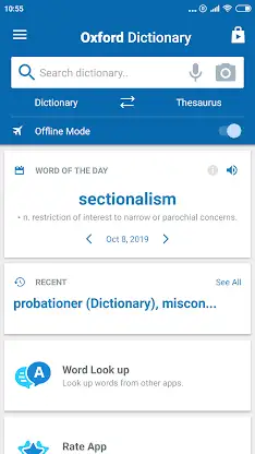 Oxford English Dict.&Thesaurus screenshot 3