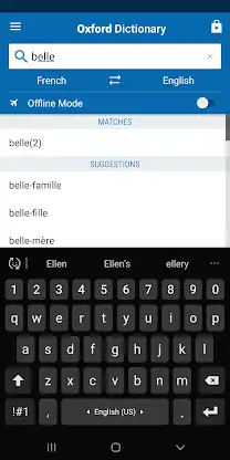 Concise Oxford French Dict. screenshot 2