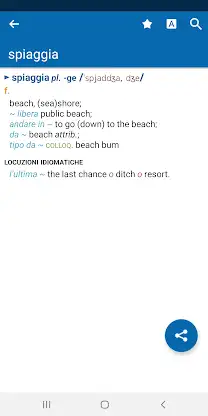 Concise Oxford Italian Dict. screenshot 1