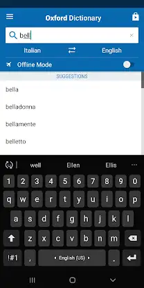Concise Oxford Italian Dict. screenshot 2