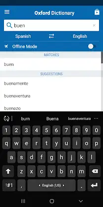 Concise Oxford Spanish Dict. screenshot 2