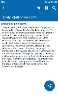 Oxford Philosophy Dictionary screenshot 1