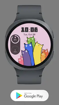 Cute Cats Watch face screenshot 3