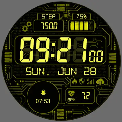 Cyber Circuit Watch face screenshot 5