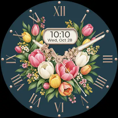 Floral Watch face screenshot 4