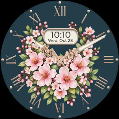 Floral Watch face screenshot 2