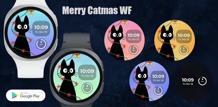 Merry Catmas WF — Android app banner