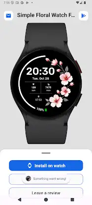 Simple Floral Watch face screenshot 7