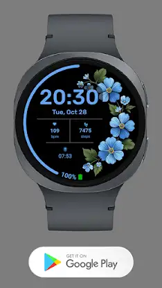 Simple Floral Watch face screenshot 2