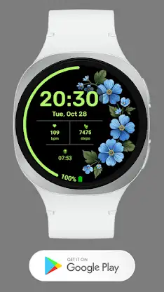 Simple Floral Watch face screenshot 5
