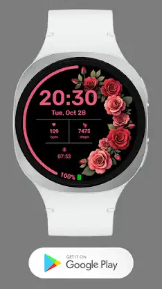 Simple Floral Watch face screenshot 4