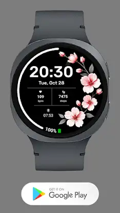 Simple Floral Watch face screenshot 1
