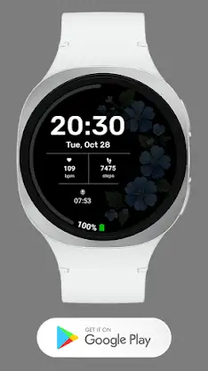 Simple Floral Watch face screenshot 6