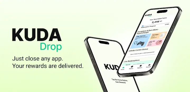 KUDA Drop: Home Button Rewards — Android app banner