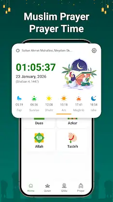 Muslim Quran & Prayer Times screenshot 1