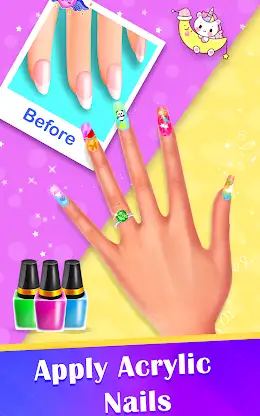 Nail Salon Makeover Girl Games screenshot 3