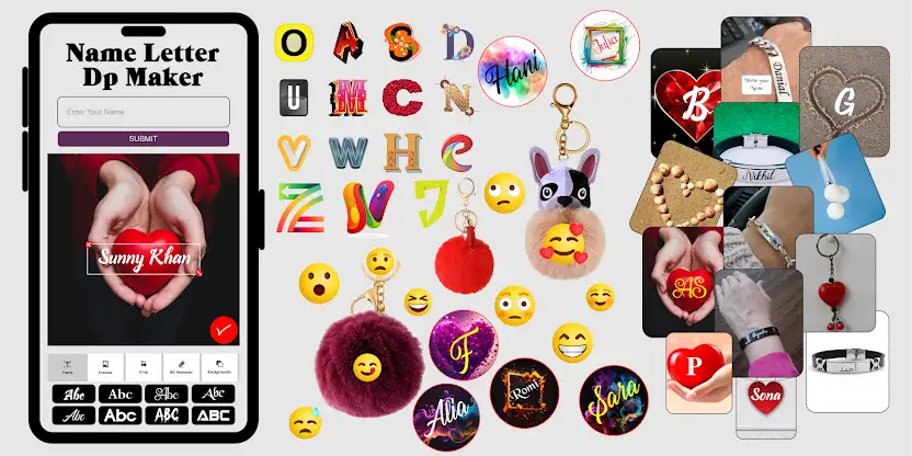 Letter Name DP Maker - DP Art screenshot 1