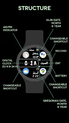 Esfehan Watch Face screenshot 1