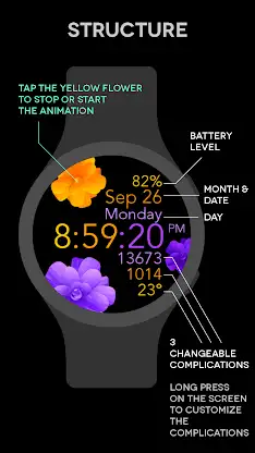 Yellow Purple Flowers screenshot 1