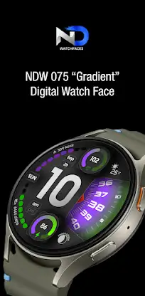Gradient Watchface —NDW075 screenshot 1