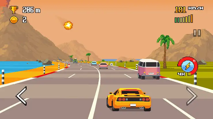Retro Highway - Bike Racer screenshot 6